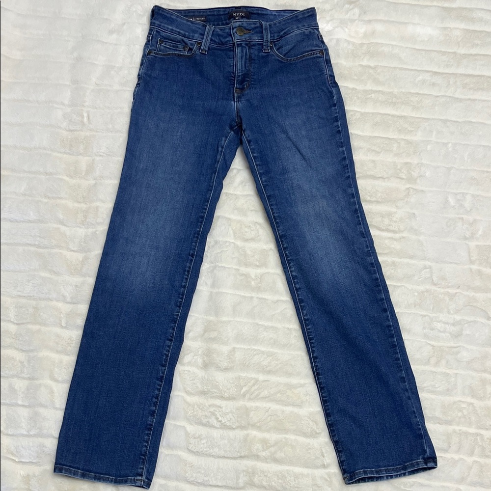 NYDJ Women's Straight Leg Blue Jeans